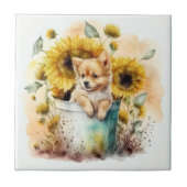 Hund Aquarell Tegeltje (Voorkant)