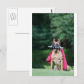 Hund beim Fitnesstining Briefkaart (Voorkant / Achterkant)