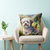 Hund in Blumenwiese mit Schmetterlingen Kussen (Stoel)