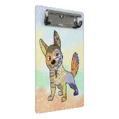 Hund kunterbunt mini klembord (Schuin)