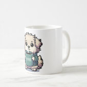 Hund mit Kaffeetasse Koffiemok (Voorkant rechts)
