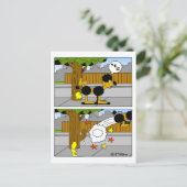 Hund pinkelt an Baum Briefkaart (Staand voorkant)