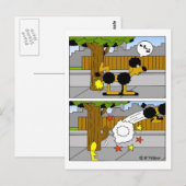 Hund pinkelt an Baum Briefkaart (Voorkant / Achterkant)