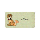 Hund und Eichhörnchen Etiket (Voorkant)