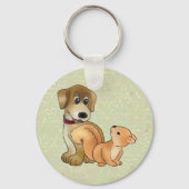 Hund und Eichhörnchen Sleutelhanger (Voorkant)