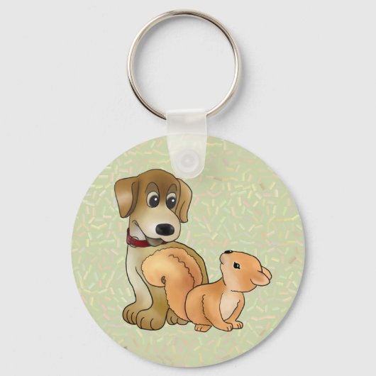 Hund und Eichhörnchen Sleutelhanger (Voorkant)