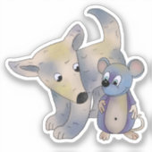 Hund und Maus Sticker (Voorkant)