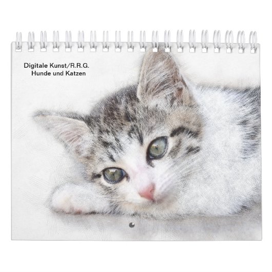 Hunde und Katzen-Digitale Kunst Kalender (Hoes)