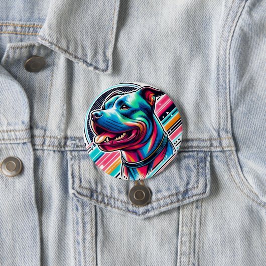 Hundekopf Ronde Button 7,6 Cm (In situ)