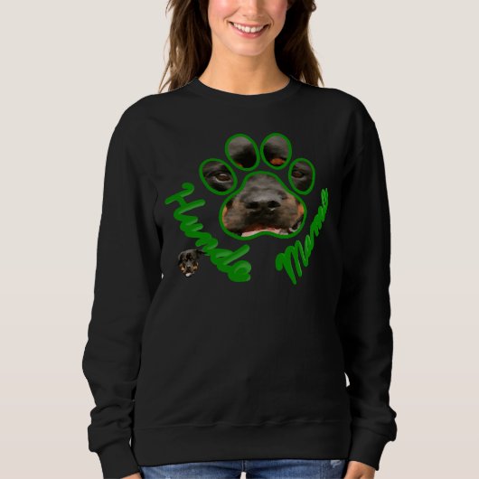 Hundemama Rottweiler Green Trui (Voorkant)