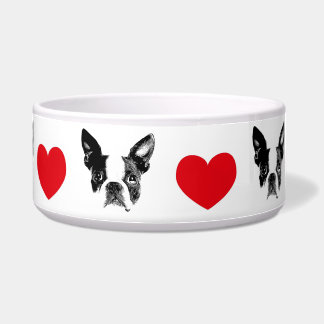 Hundenapf Boston Terrier mit Herz Voerbakje