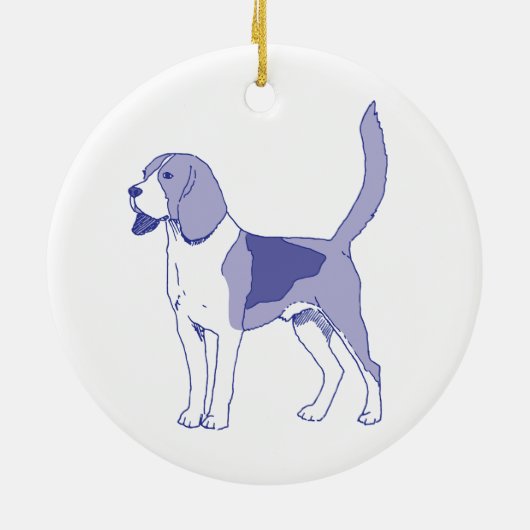 Hunderasse Beagel Keramisch Ornament (Achterkant)