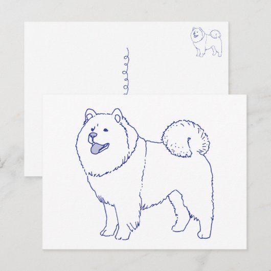Hunderasse Chow-Chow Briefkaart (Voorkant / Achterkant)