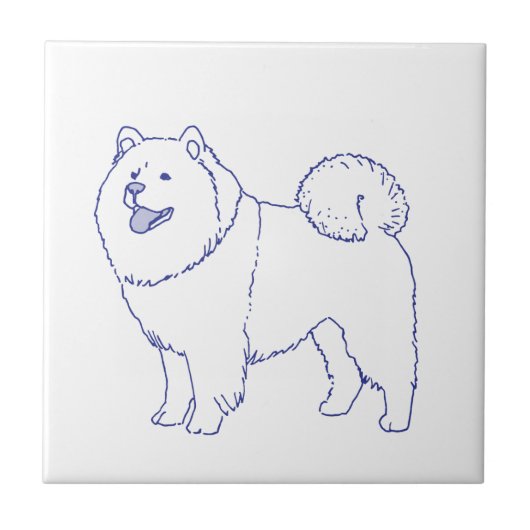 Hunderasse Chow-Chow Tegeltje (Voorkant)