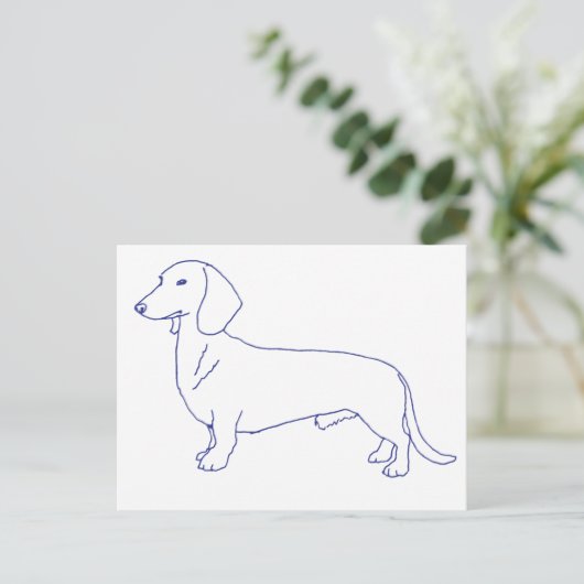 Hunderasse Dackel Briefkaart (Staand voorkant)