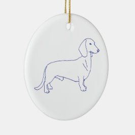 Hunderasse Dackel Keramisch Ornament