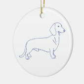 Hunderasse Dackel Keramisch Ornament (Links)