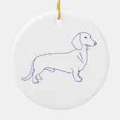 Hunderasse Dackel Keramisch Ornament (Achterkant)