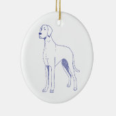 Hunderasse Deutsche Dogge Keramisch Ornament (Rechts)