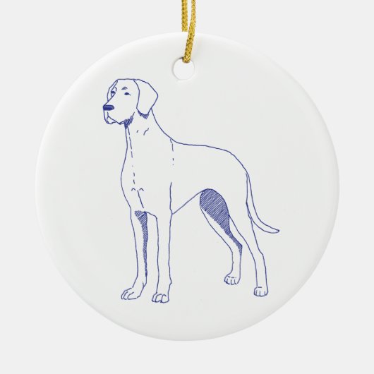Hunderasse Deutsche Dogge Keramisch Ornament (Voorkant)