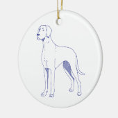 Hunderasse Deutsche Dogge Keramisch Ornament (Links)