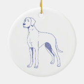 Hunderasse Deutsche Dogge Keramisch Ornament (Achterkant)