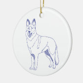 Hunderasse Deutscher Schäferhund Keramisch Ornament (Links)