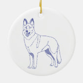 Hunderasse Deutscher Schäferhund Keramisch Ornament (Achterkant)