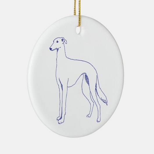 Hunderasse Galgo Español Keramisch Ornament (Rechts)
