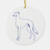 Hunderasse Galgo Español Keramisch Ornament (Voorkant)