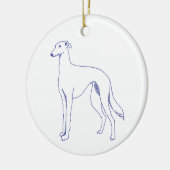 Hunderasse Galgo Español Keramisch Ornament (Links)
