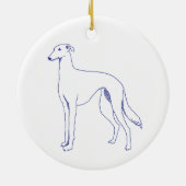 Hunderasse Galgo Español Keramisch Ornament (Achterkant)