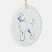 Hunderasse Goldendoodle Keramisch Ornament (Rechts)