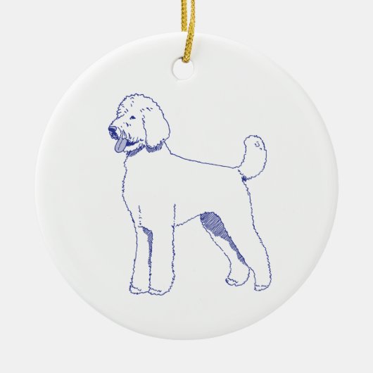 Hunderasse Goldendoodle Keramisch Ornament (Voorkant)