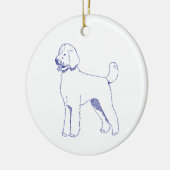 Hunderasse Goldendoodle Keramisch Ornament (Links)