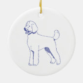 Hunderasse Goldendoodle Keramisch Ornament (Achterkant)