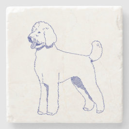 Hunderasse Goldendoodle Stenen Onderzetter