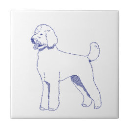 Hunderasse Goldendoodle Tegeltje