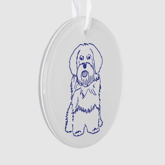 Hunderasse Havanese Ornament (voorkant)