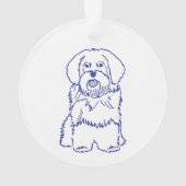 Hunderasse Havanese Ornament (achterkant)
