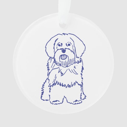 Hunderasse Havanese Ornament (voorkant)
