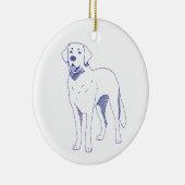 Hunderasse Labrador Keramisch Ornament (Rechts)