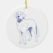 Hunderasse Labrador Keramisch Ornament (Achterkant)