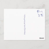 Hunderasse Mops Briefkaart (Achterkant)
