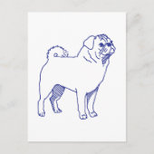 Hunderasse Mops Briefkaart (Voorkant)