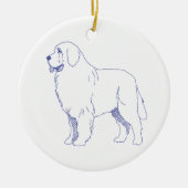 Hunderasse Neufundländer Keramisch Ornament (Voorkant)