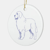 Hunderasse Neufundländer Keramisch Ornament (Links)