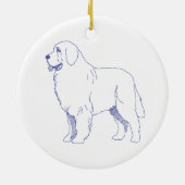 Hunderasse Neufundländer Keramisch Ornament (Achterkant)