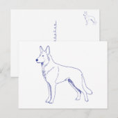 Hunderasse Schäferhund Briefkaart (Voorkant / Achterkant)