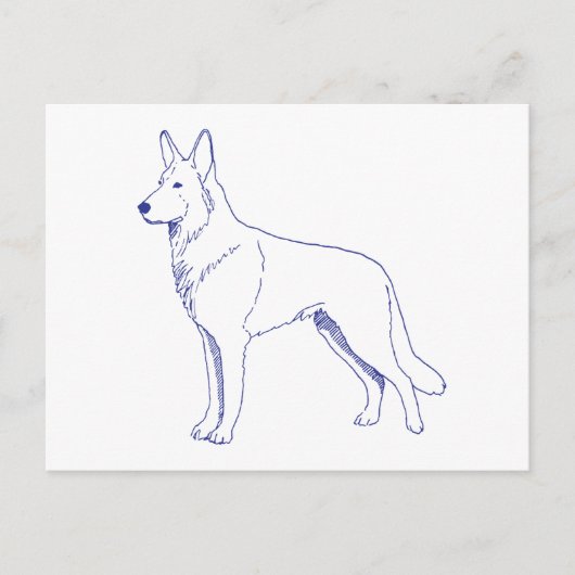 Hunderasse Schäferhund Briefkaart (Voorkant)